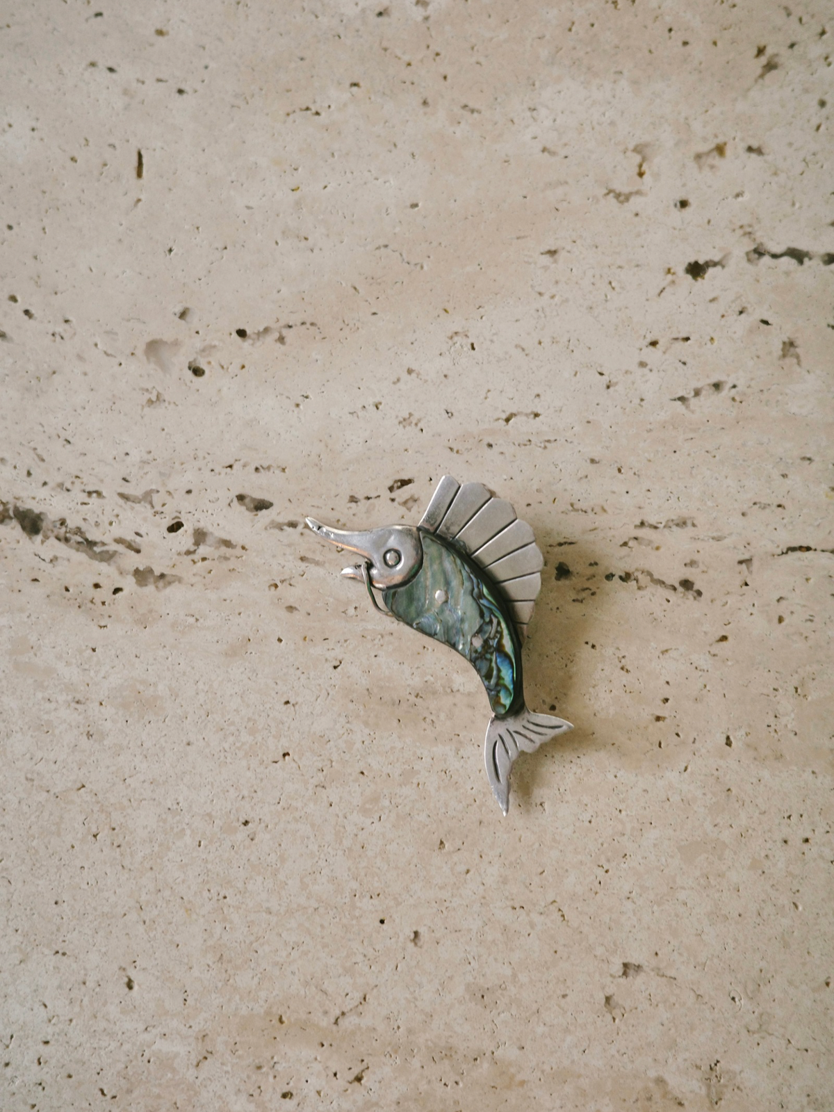 Leaping Marlin Brooch