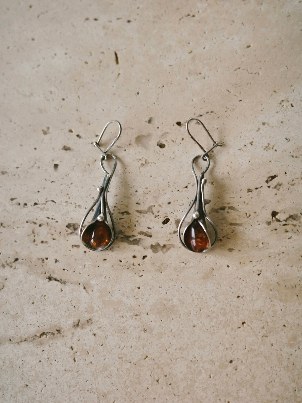 Cala Lily Amber Drop Earrings