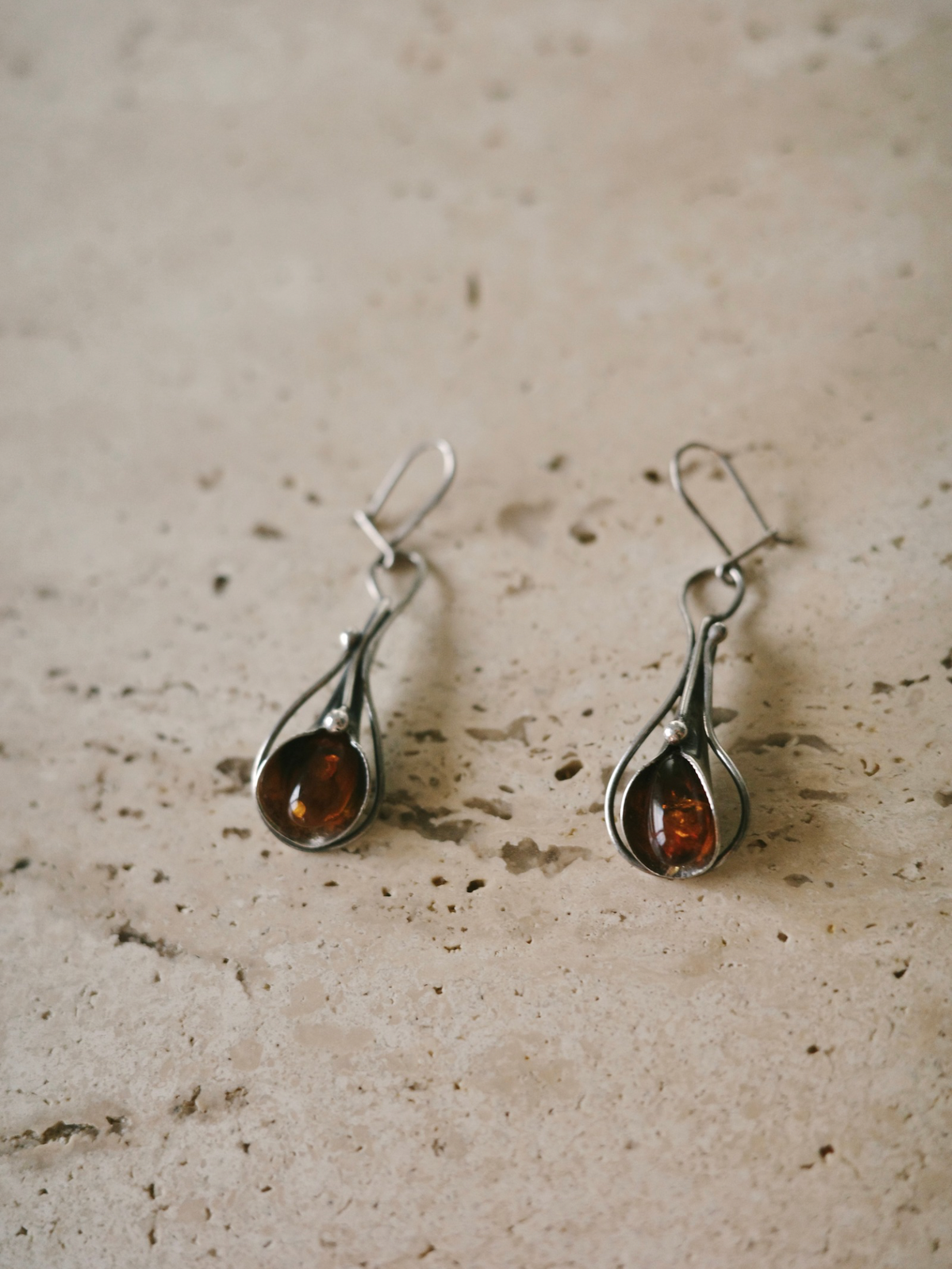 Cala Lily Amber Drop Earrings