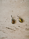 Green Amber Earrings
