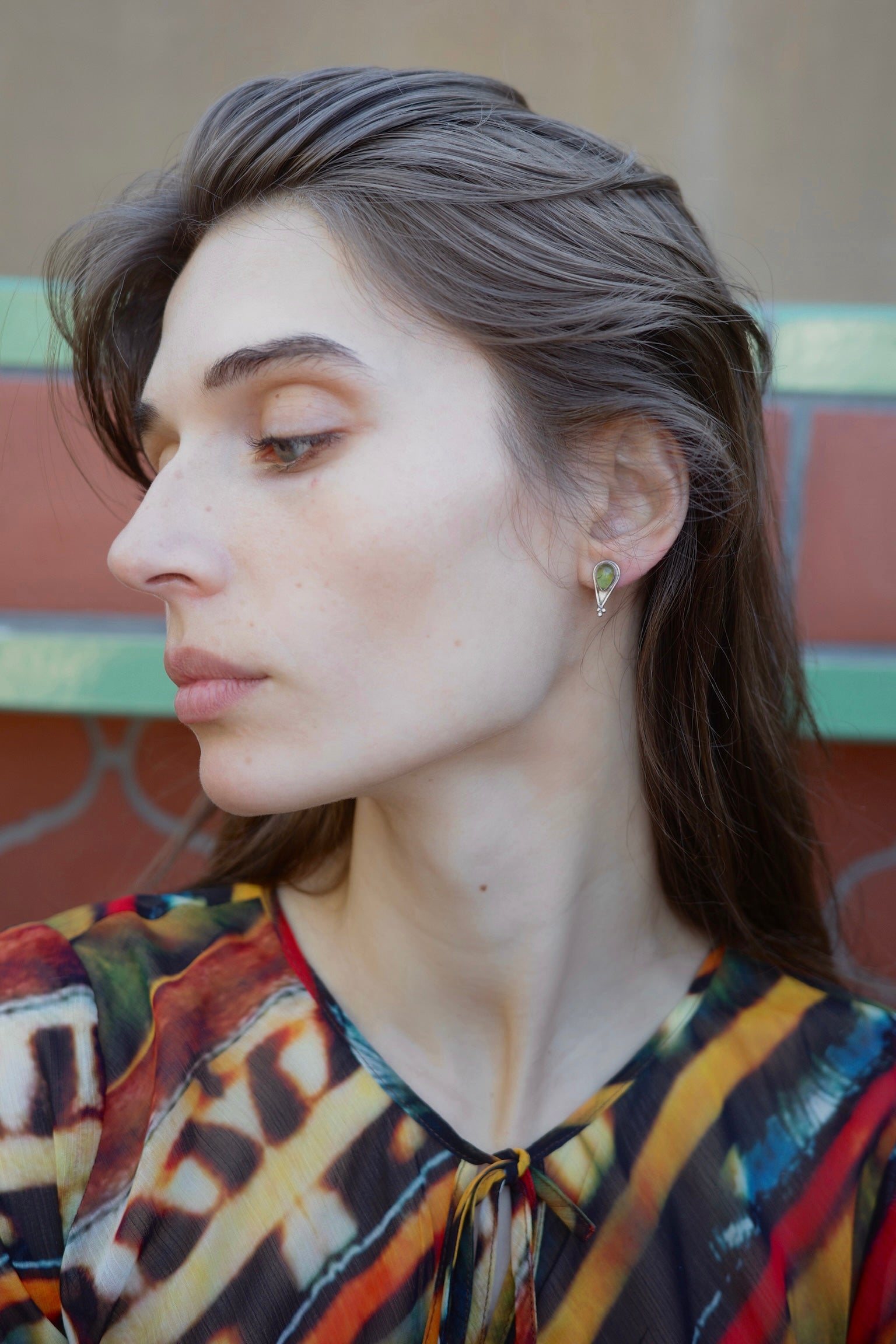 Peridot Stud Earrings