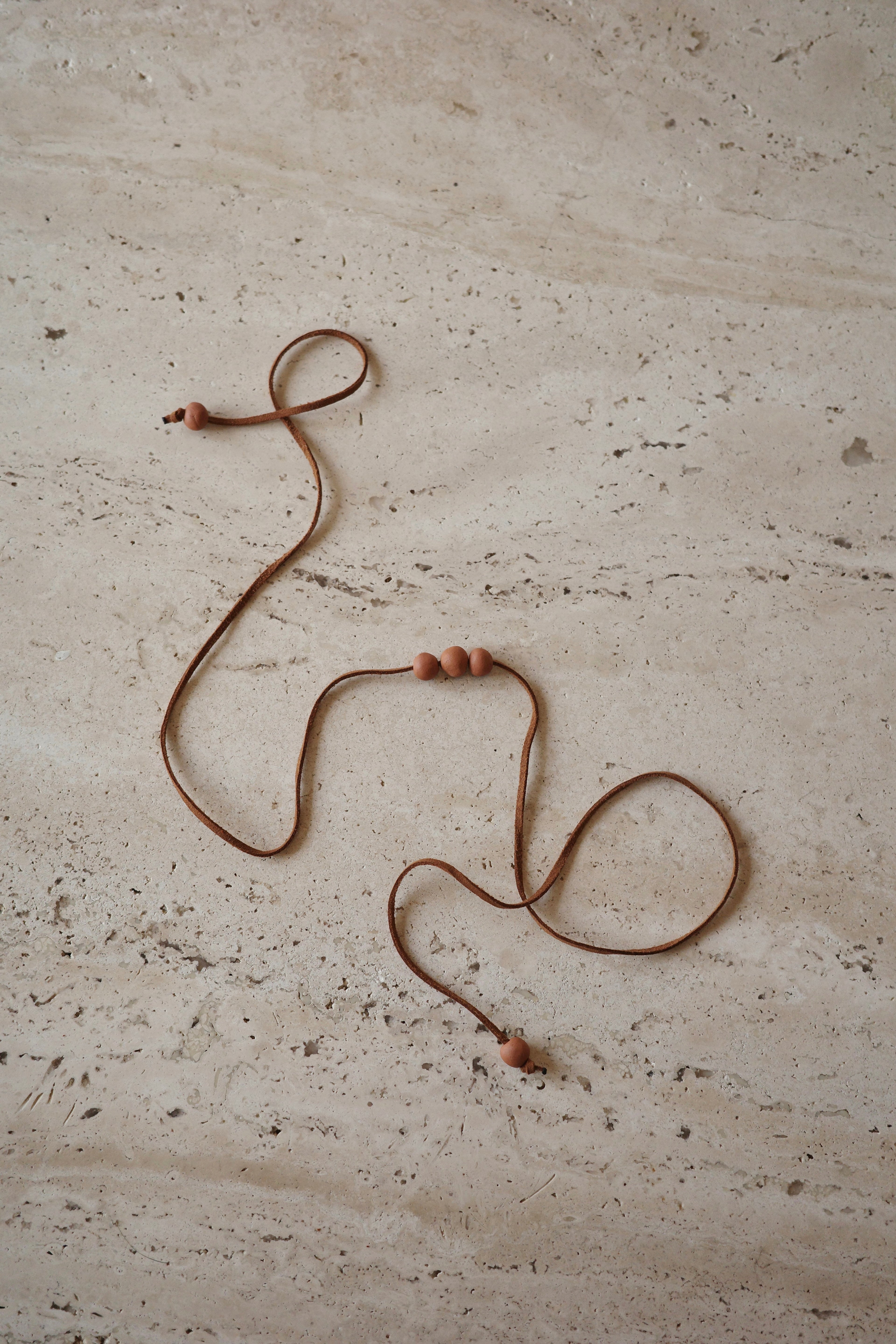 Suede and Clay Necklace